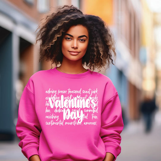 Valentine’s Day Word Collage  Graphic Tee/Sweatshirt options