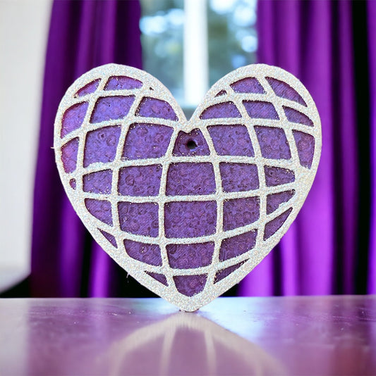 Purple Disco Heart Freshie