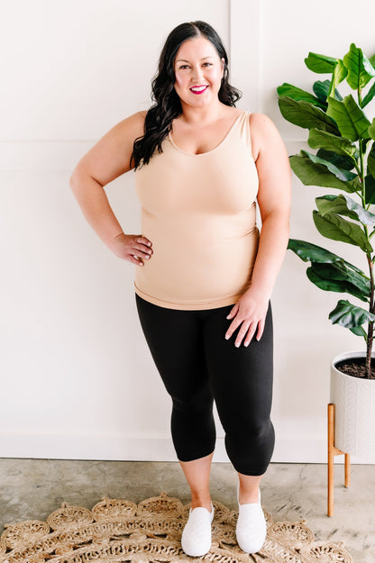 Seamless Reversible Tank Top In Nude